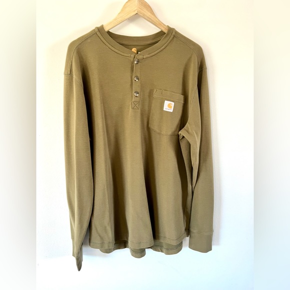 Carhartt Other - Carhartt Thermal Henley Relaxed Fit Elm Green Size XL